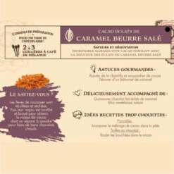 Cacao Eclats De Caramel Beurre Salé - 230g -LE COMPTOIR DE MATHILDE Boutique cacao eclats de caramel beurre sale 230g 2